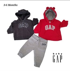 Baby GAP Logo Fleece Pants & Hoodie Bundle Size 3-6 Months